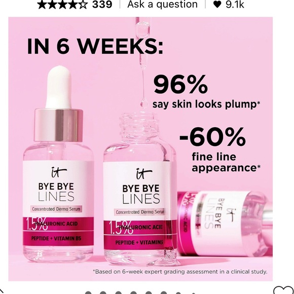 Brand new it cosmetics bye bye lines hyaluronic acid serum - Picture 2 of 6